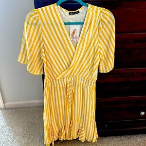 Yellow striped dress